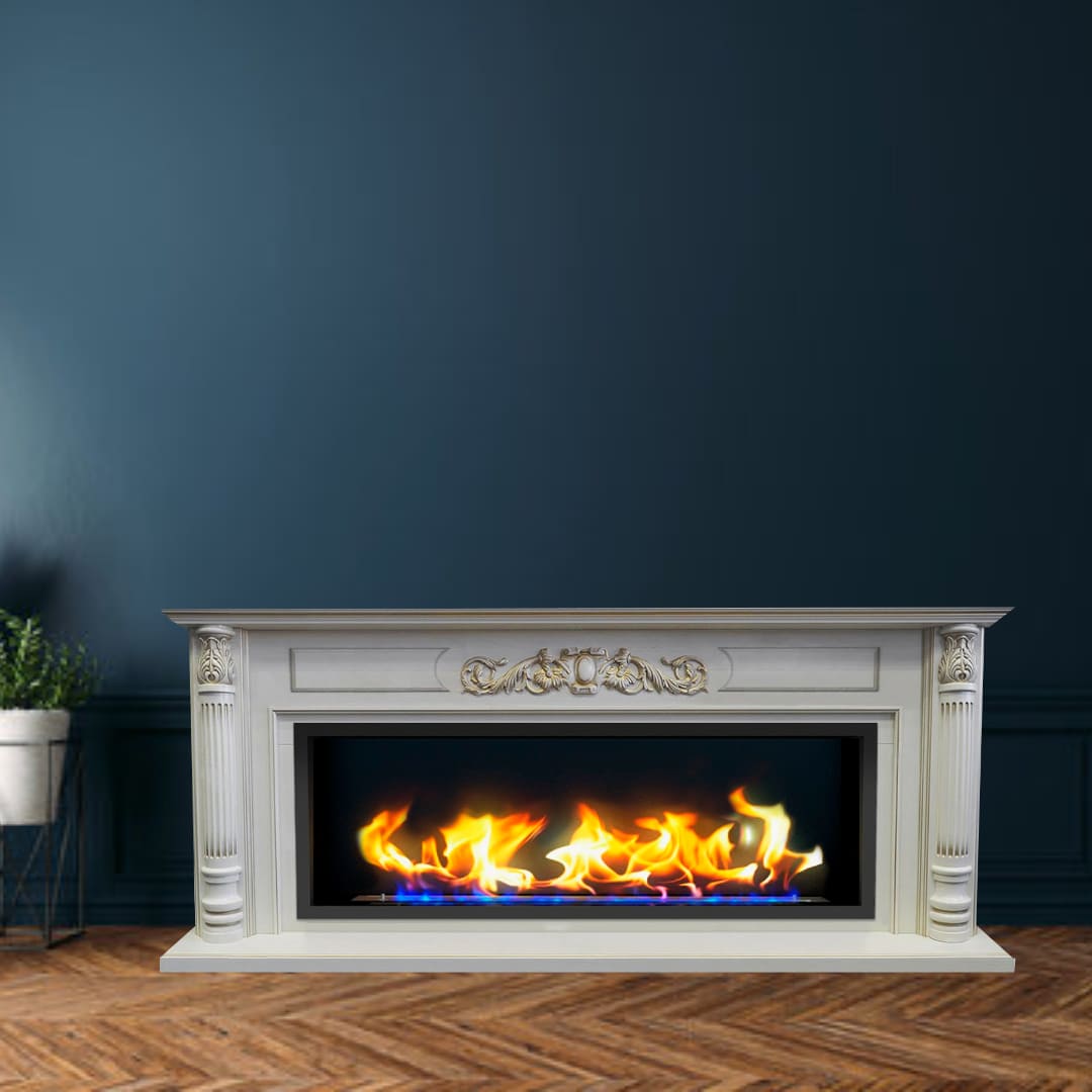 Биокамин в линейном портале "Русский огонь" Оксфорд с защитным стеклом по цене 118 600 руб.