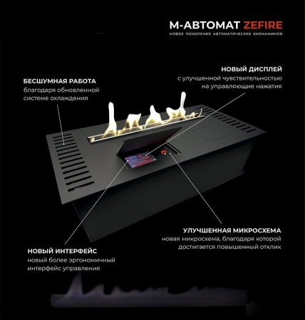 Автоматический биокамин ZeFire M 1000 шлифованный с ДУ Автоматический биокамин ZeFire M 1000 шлифованный с ДУ по цене 375 000 руб.