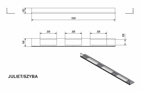 Стекло декоративное для биокамина JULIET/1800 по цене &euro;303