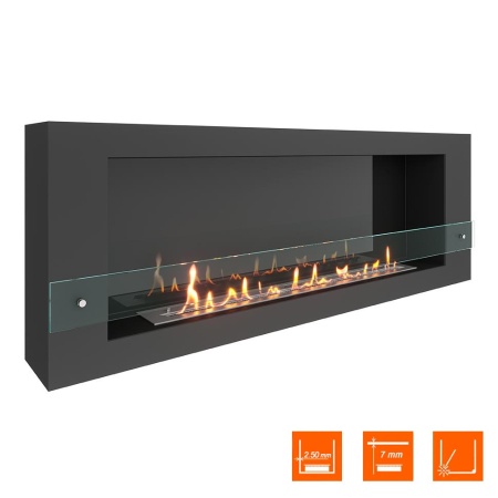 Биокамин SteelHeat WALL  LONG 1500 черный, стекло, стемалит Биокамин SteelHeat WALL  LONG 1500 черный, стекло, стемалит по цене 78 120 руб.