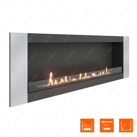 Биокамин SteelHeat LONG-V 1500 стекло по цене 59 800 руб.