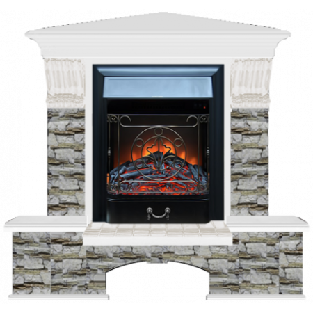 Бостон К Алтай угловой (белый)+Majestic Black