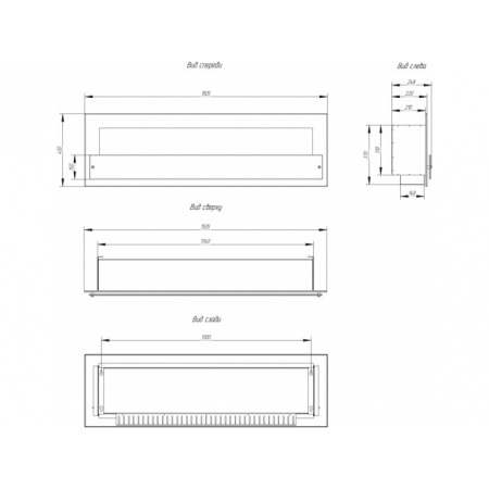 Биокамин Window 1000 Glass grey по цене 49 700 руб.