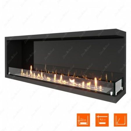 Биокамин угловой SteelHeat Leader 1300 правый стекло + стемалит по цене 64 443 руб.